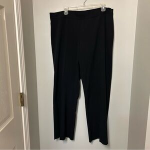 Lane Bryant Women Straight Leg Pants Plus Size 18 Black Stretch Dressy Zip EUC